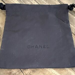 CHANEL Black Drawstring Pouch